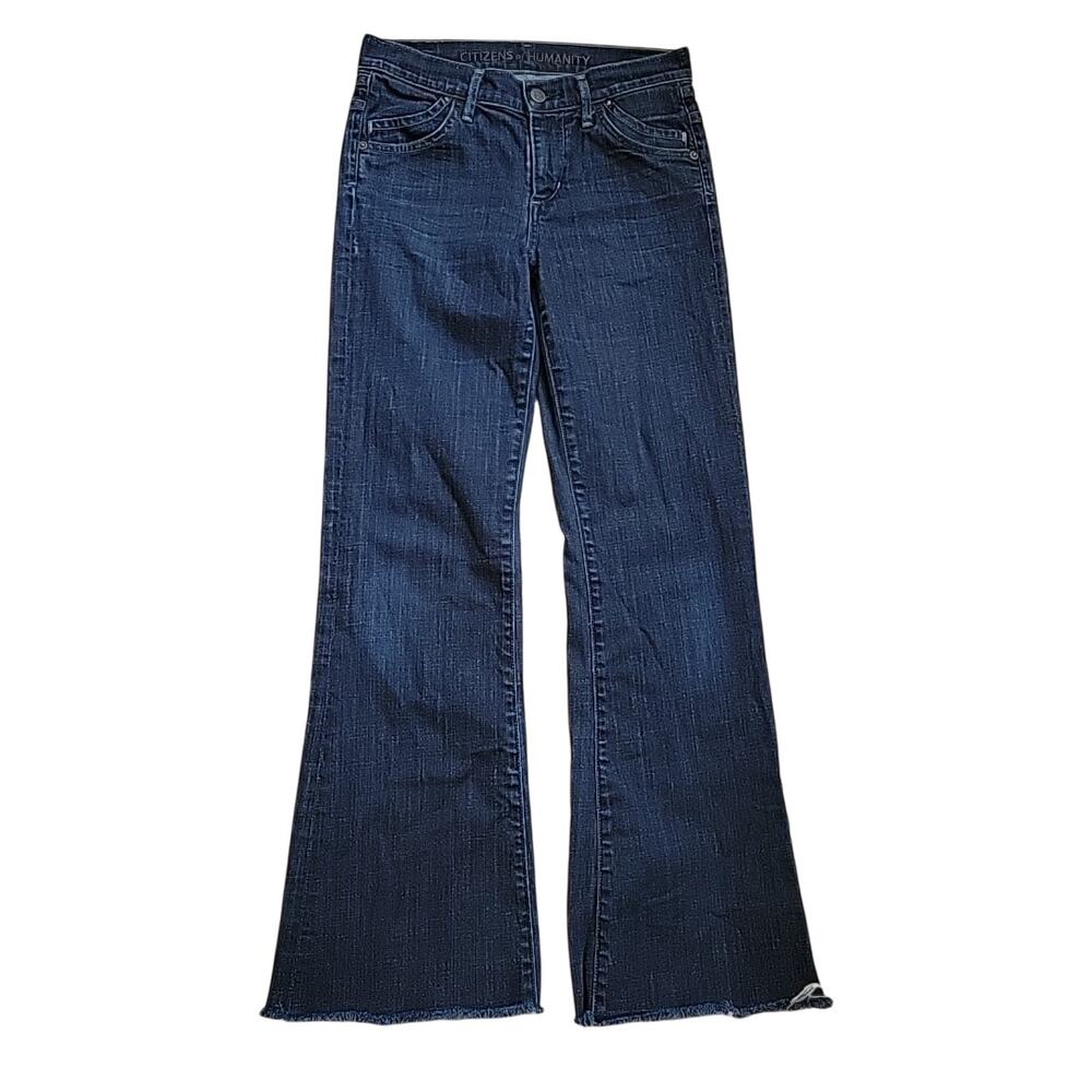 Citizens of Humanity Jeans Women's 26 Wide Leg Hutton Stretch Medium Rise Dark